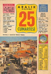 25 Aralık 1982 Takvim Yaprağı - Doğum Günü Hediyesi EFMN13650 - Gökçekoleksiyon