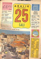 25 Aralık 1984 Takvim Yaprağı - Doğum Günü Hediyesi EFMN14759 - Gökçekoleksiyon