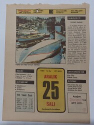 25 Aralık 1984 Takvim Yaprağı - Doğum Günü Hediyesi EFM(N)7059 - Gökçekoleksiyon