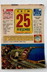 25 Ekim 1979 Takvim Yaprağı -Doğum Günü Hediyesi EFM(N)6490 - Gökçekoleksiyon