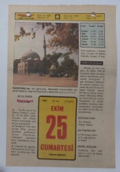 25 Ekim 1980 Takvim Yaprağı - Doğum Günü Hediyesi EFM(N)7091 - Gökçekoleksiyon