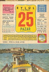 25 Eylül 1983 Takvim Yaprağı - Doğum Günü Hediyesi EFMN14751 - Gökçekoleksiyon