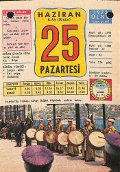 25 Haziran 1973 Takvim Yaprağı - Doğum Günü Hediyesi EFM(N)12370 - Gökçekoleksiyon