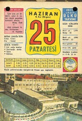 25 Haziran 1979 Takvim Yaprağı - Doğum Günü Hediyesi EFM(N)11714 - Gökçekoleksiyon