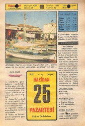 25 Haziran 1979 Takvim Yaprağı - Doğum Günü Hediyesi EFMN14447 - Gökçekoleksiyon