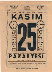 25 Kasım 1963 Takvim Yaprağı EFM(N)3704 - 3