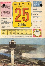 25 Mayıs 1973 Takvim Yaprağı - Doğum Günü Hediyesi EFM(N)9350 - Gökçekoleksiyon