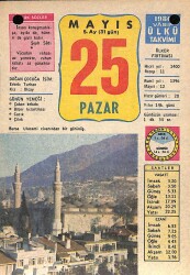 25 Mayıs 1980 Takvim Yaprağı - Doğum Günü Hediyesi EFM(N)9111 - Gökçekoleksiyon