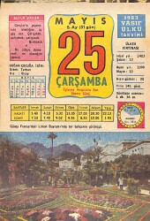 25 Mayıs 1983 Takvim Yaprağı - Doğum Günü Hediyesi EFMN15107 - Gökçekoleksiyon