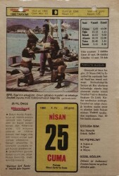 25 Nisan 1980 Takvim Yaprağı - Doğum Günü Hediyesi EFM(N)8409 - 2