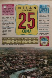25 Nisan 1980 Takvim Yaprağı - Doğum Günü Hediyesi EFM(N)8437 - 2