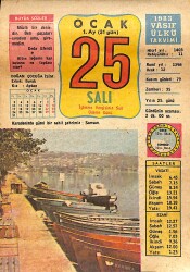 25 Ocak 1983 Takvim Yaprağı - Doğum Günü Hediyesi EFMN15085 - Gökçekoleksiyon