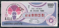 25 Ocak 1986 Tam Bilet PYB260 - Gökçekoleksiyon