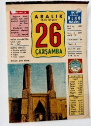 26 Aralık 1979 Takvim Yaprağı - Doğum Günü Hediyesi EFM(N)6608 - Gökçekoleksiyon