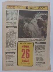 26 Aralık 1982 Takvim Yaprağı - Doğum Günü Hediyesi EFM(N)7331 - Gökçekoleksiyon