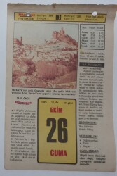 26 Ekim 1979 Takvim Yaprağı - Doğum Günü Hediyesi EFM(N)7376 - Gökçekoleksiyon