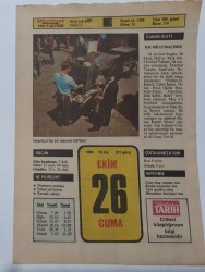 26 Ekim 1984 Takvim Yaprağı - Doğum Günü Hediyesi EFM(N)7000 - Gökçekoleksiyon