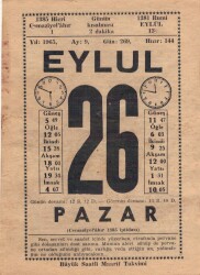 26 Eylül 1965 Takvim Yaprağı EFM(N)3639 - 2
