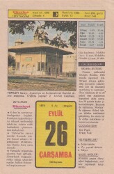 26 Eylül 1979 Takvim Yaprağı -Doğum Günü Hediyesi EFM(N)6367 - Gökçekoleksiyon