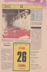 26 Eylül 1980 Takvim Yaprağı -Doğum Günü Hediyesi EFM(N)6426 - Gökçekoleksiyon