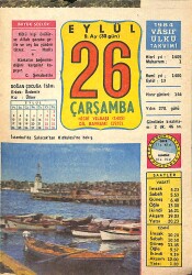 26 Eylül 1984 Takvim Yaprağı - Doğum Günü Hediyesi EFMN14840 - Gökçekoleksiyon