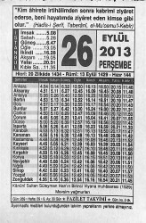 26 Eylül 2013 Takvim Yaprağı - Doğum Günü Hediyesi EFMN13594 - Gökçekoleksiyon