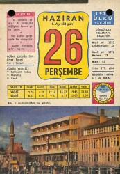26 Haziran 1975 Takvim Yaprağı - Doğum Günü Hediyesi EFM(N)9260 - Gökçekoleksiyon