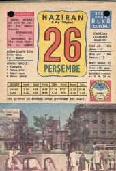 26 Haziran 1980 Takvim Yaprağı - Doğum Günü Hediyesi EFM(N)9143 - Gökçekoleksiyon