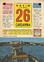 26 Kasım 1975 Takvim Yaprağı - Doğum Günü Hediyesi EFM(N)11861 - Gökçekoleksiyon
