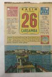 26 Kasım 1980 Takvim Yaprağı -Doğum Günü Hediyesi EFM(N)6461 - Gökçekoleksiyon