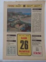 26 Kasım 1984 Takvim Yaprağı - Doğum Günü Hediyesi EFM(N)7030 - Gökçekoleksiyon