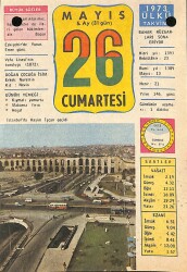 26 Mayıs 1973 Takvim Yaprağı - Doğum Günü Hediyesi EFM(N)9351 - Gökçekoleksiyon