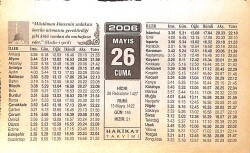 26 Mayıs 2006 Takvim Yaprağı - Doğum Günü Hediyesi EFMN13303 - Gökçekoleksiyon