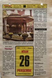 26 Nisan 1979 Takvim Yaprağı - Doğum Günü Hediyesi EFM(N)8531 - Gökçekoleksiyon