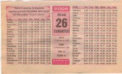26 Ocak 2008 Takvim Yaprağı EFM(N)5013 - Gökçekoleksiyon