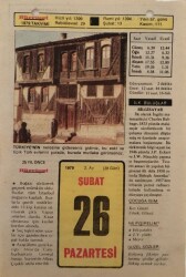 26 Şubat 1979 Takvim Yaprağı - Doğum Günü Hediyesi EFM(N)7584 - Gökçekoleksiyon