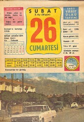 26 Şubat 1983 Takvim Yaprağı - Doğum Günü Hediyesi EFMN15053 - Gökçekoleksiyon