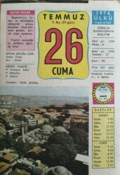 26 Temmuz 1974 Takvim Yaprağı - Doğum Günü Hediyesi EFM(N)9428 - Gökçekoleksiyon