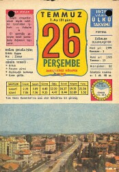 26 Temmuz 1979 Takvim Yaprağı - Doğum Günü Hediyesi EFM(N)11697 - Gökçekoleksiyon