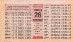 26 Temmuz 2008 Takvim Yaprağı EFM(N)2149 - 1
