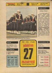 27 Ağustos 1984 Takvim Yaprağı - Doğum Günü Hediyesi EFM(N)9612 - Gökçekoleksiyon