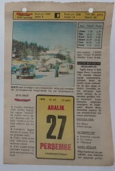 27 Aralık 1979 Takvim Yaprağı - Doğum Günü Hediyesi EFM(N)7437 - Gökçekoleksiyon