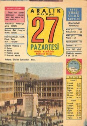 27 Aralık 1982 Takvim Yaprağı - Doğum Günü Hediyesi EFMN13648 - Gökçekoleksiyon