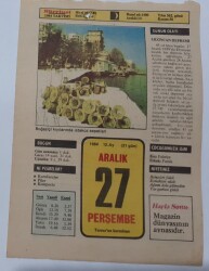 27 Aralık 1984 Takvim Yaprağı - Doğum Günü Hediyesi EFM(N)7061 - Gökçekoleksiyon