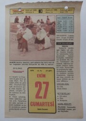 27 Ekim 1979 Takvim Yaprağı - Doğum Günü Hediyesi EFM(N)7377 - Gökçekoleksiyon