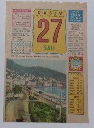 27 Kasım 1990 Takvim Yaprağı - Doğum Günü Hediyesi EFM(N)6780 - Gökçekoleksiyon