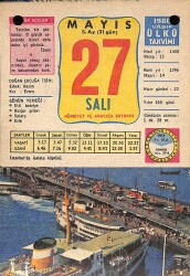 27 Mayıs 1980 Takvim Yaprağı - Doğum Günü Hediyesi EFM(N)9113 - Gökçekoleksiyon