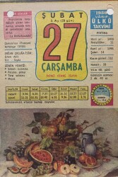 27 Şubat 1980 Takvim Yaprağı - Doğum Günü Hediyesi EFM(N)7851 - Gökçekoleksiyon