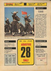28 Ağustos 1984 Takvim Yaprağı - Doğum Günü Hediyesi EFM(N)9613 - Gökçekoleksiyon