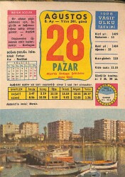 28 Ağustos 1988 Takvim Yaprağı - Doğum Günü Hediyesi EFM(N)9492 - Gökçekoleksiyon